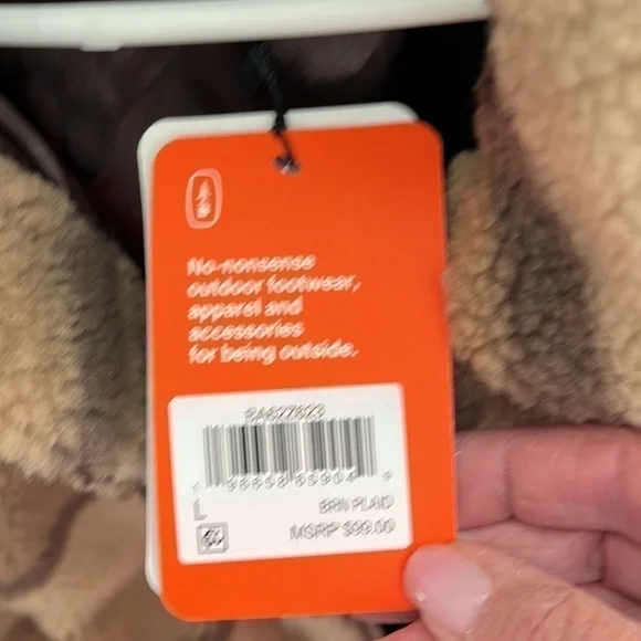 Bass Outdoor Women’s Tan And Brown Sherpa Shacket, Size Large NWT - Picture 6 of 11